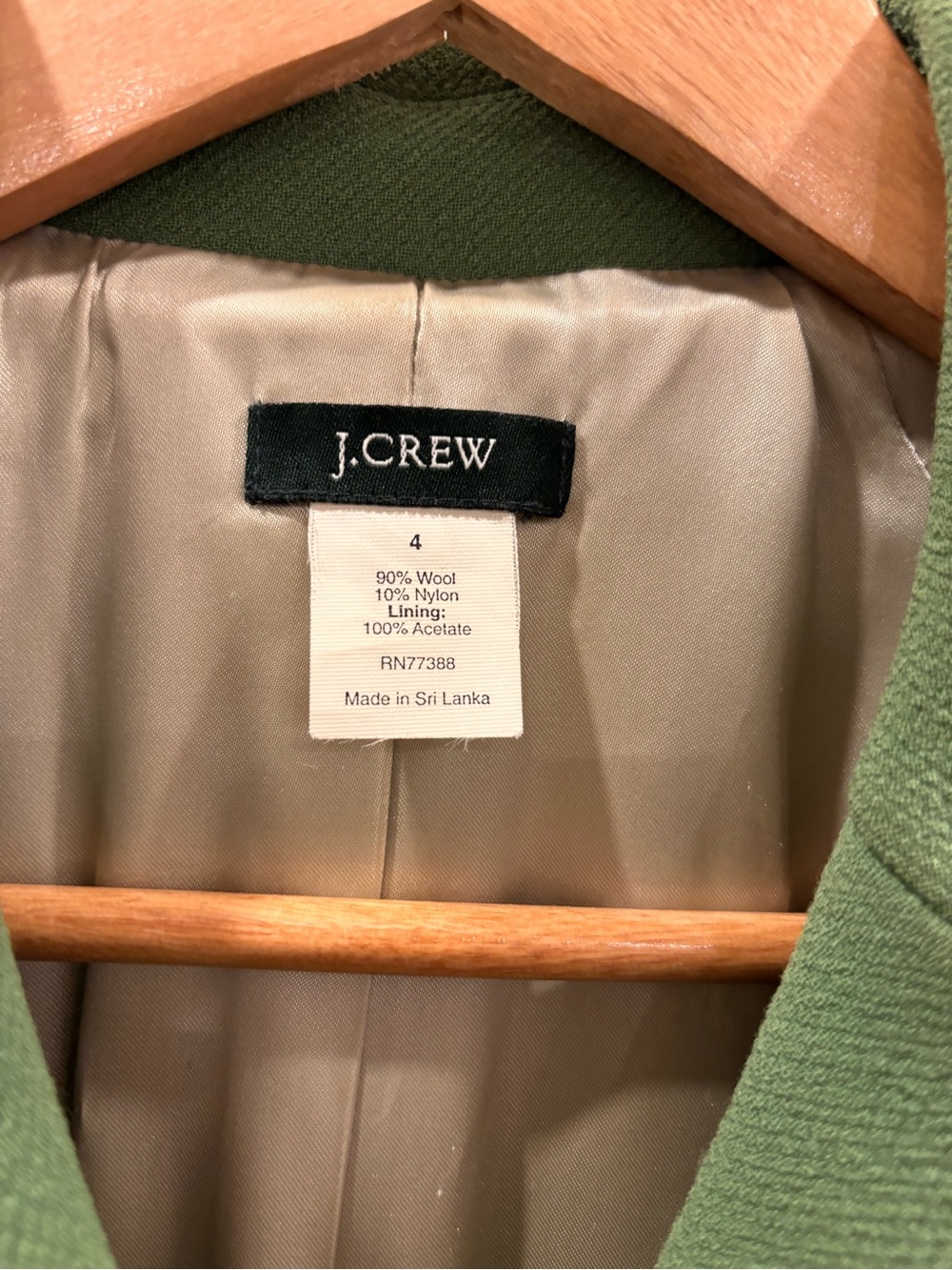 J. Crew Light Green Tailored Long Coat - Picture 2 of 2